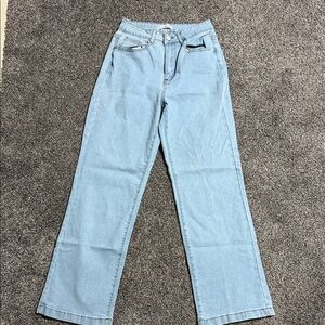 Eterne Light Blue Straight Leg Jeans